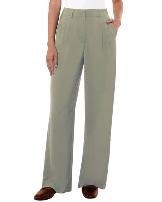 Matty M Ladies' Size Medium (8-10) Wide Leg Essential Trouser, Sage Green