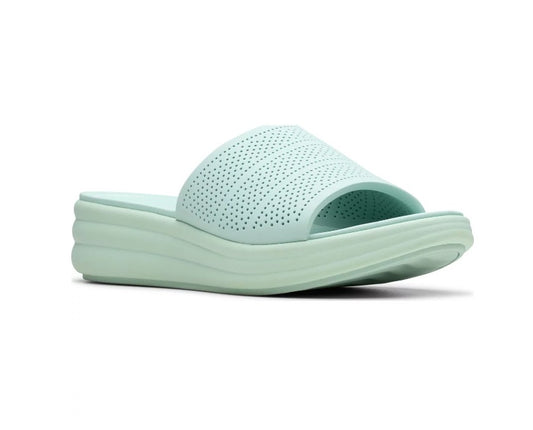 Clarks Cloudsteppers Women's Size 7, Drift Twist Slip-On Sandals, Mint, Grade A