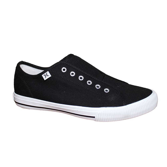 Hurley Ladies Size 8, Chloe Slip on Canvas Sneaker Shoes, Black, Grade A