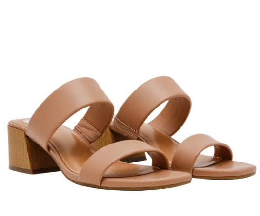 DV by Dolce Vita Ladies' Size 7 Sharona Heel Strap Sandals, Tan, New (NO BOX)