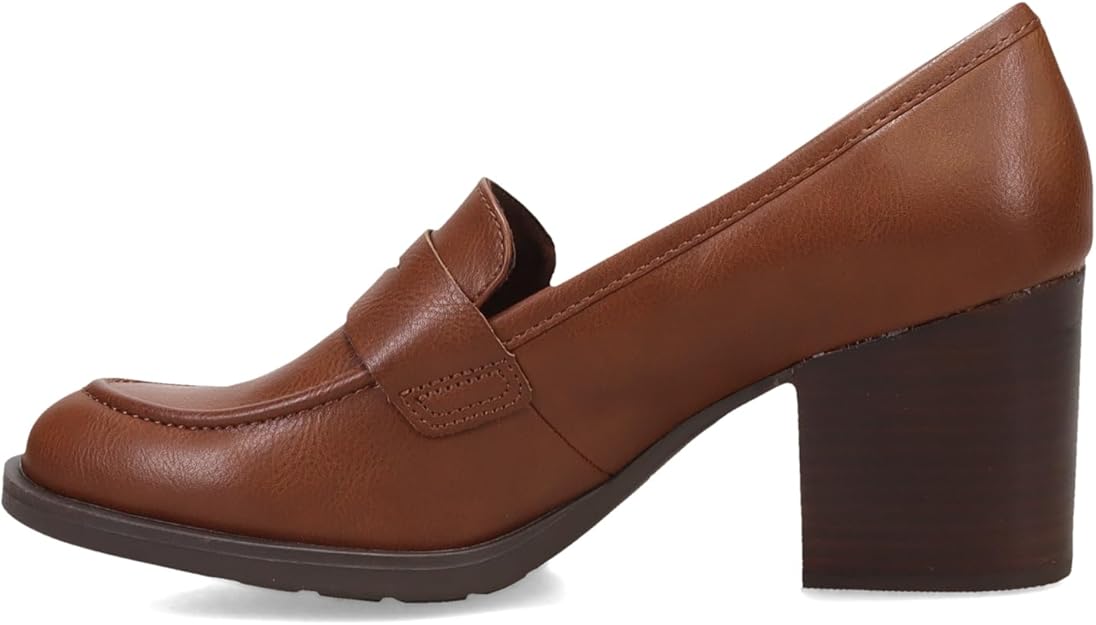 BOC by Born Benedict Womens Size 6, Stacked Heel Loafers Slip On Shoes, Brown