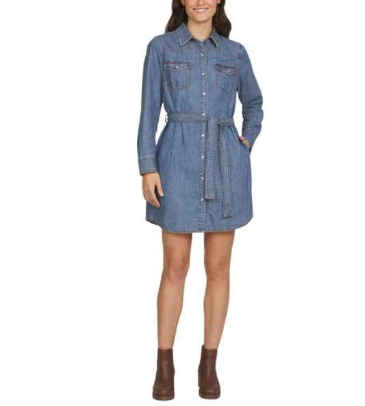 Wrangler Ladies' Size XL (16) Denim Dress, Blue