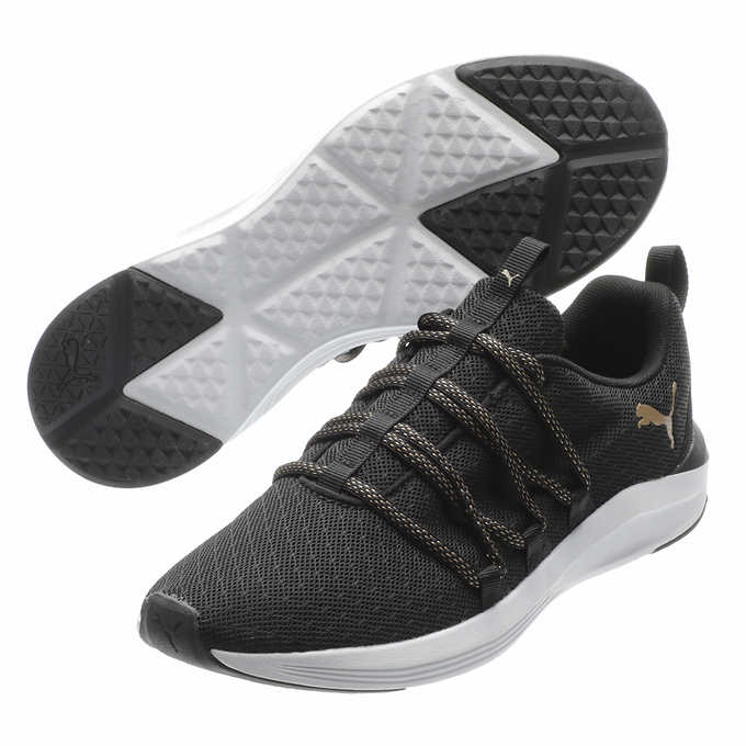 Puma Ladies' Size 7.5, Prowl Knit Shoe Sneaker, Black, Grade A