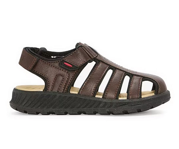 Thereabouts Flow Little Kid's Size 1, Closed Toe Strappy Sandals, Brown (NO BOX)
