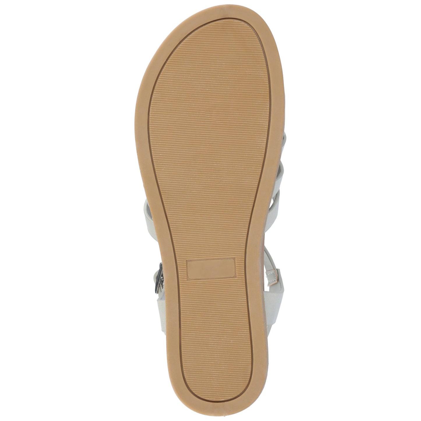 Journee Collection Women's Size 10, Kimmie Ankle Buckle Flat Sandals, Grey