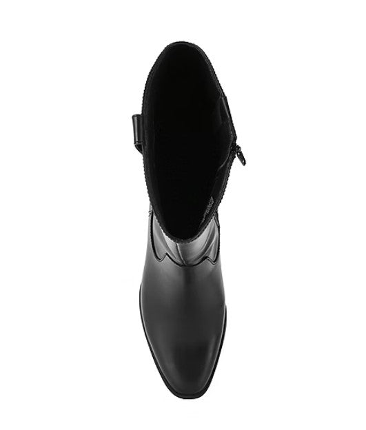 Frye and Co. Womens Size 9.5 M, Sheldon Stacked Heel Cowboy Boots, Black