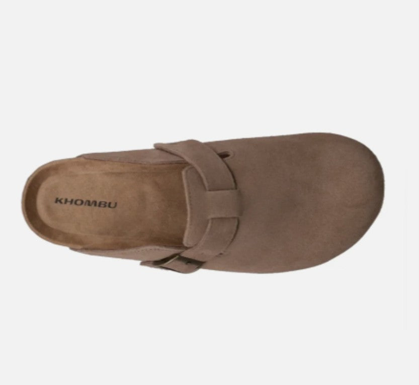 Khombu Men’s Size 12, Damian Clogs Mules Slip On Shoe, Taupe Tan
