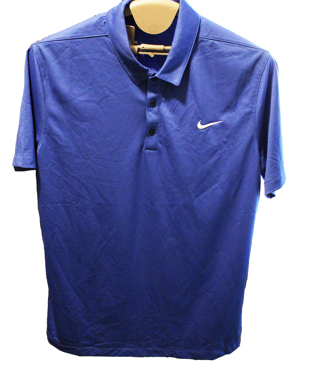 Nike Men's Large Dri-FIT Short Sleeve Golf Polo Shirt, Blue, Customer Return