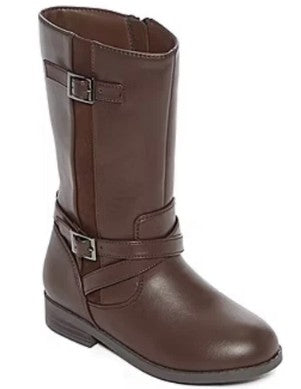 Thereabouts Little Kid's Size 1, Girl's Seabrook Riding Boots, Brown (NO BOX)