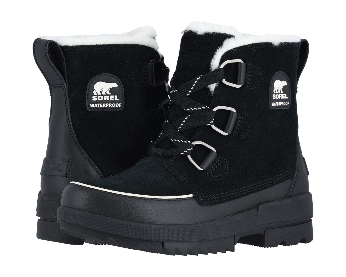 Sorel Tivoli IV Women's Size 9 Faux Fur Collar Waterproof Winter Boot, Black (NO BOX)