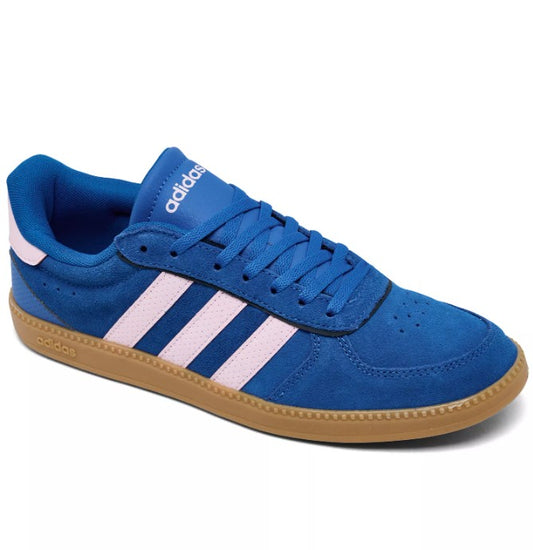 adidas Women's Size 9.5, Break Net Sleek Casual Sneakers, Royal Blue Pink, New (NO BOX)