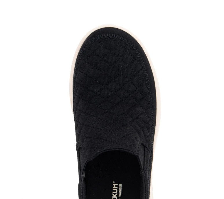 Staheekum Women's Size 10, Quilted Slip-On Casual Shoes, Black