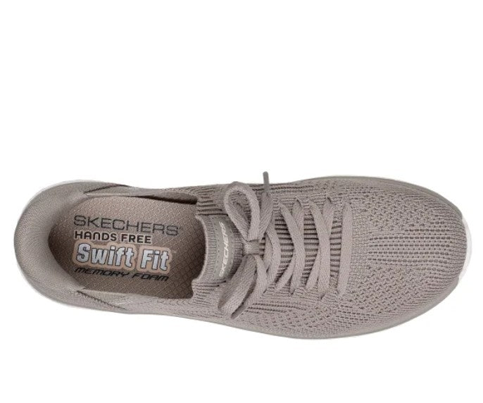 Skechers Women's Size 7 Virtue Swift Fit Hands Free Shoes, Taupe, Grade A