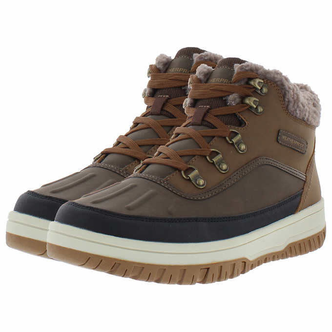 Weatherproof Men's Slope Size 10 Lace-Up Sneaker Boot, Brown New in Box