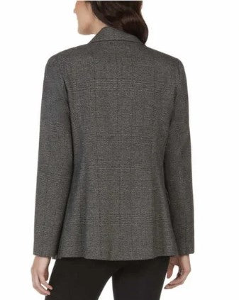 Matty M Ladies' Size Small (4-6) Classic Blazer, Charcoal Dark Gray