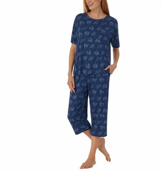 Carole Hochman Midnight Women's 2 Piece Super Soft Pajama Set (Tan, S)