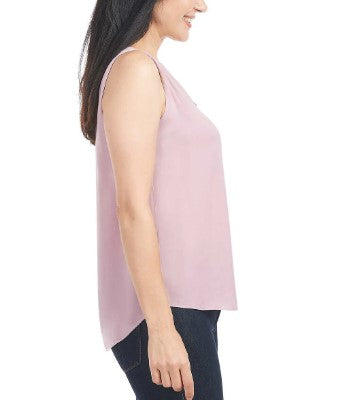 Hilary Radley Ladies' Size XS (0-2) Sleeveless Blouse, Soft Plum (Purple)