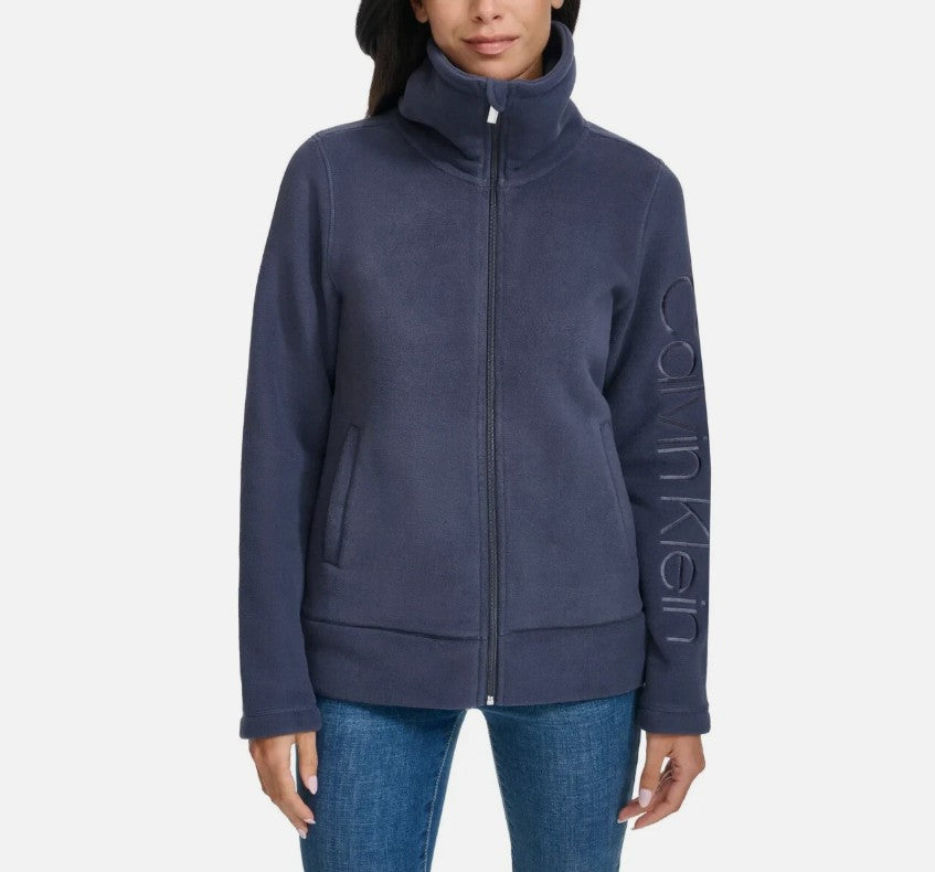 Calvin Klein Women's Size Large (10-12), Polar Fleece Jacket, Dark Gray, Grade A