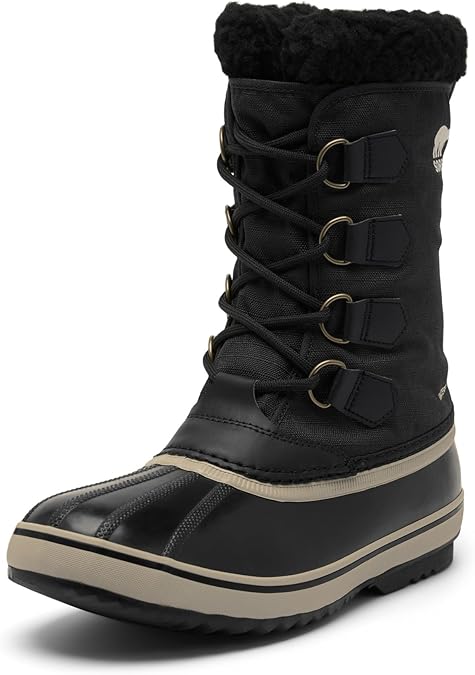 SOREL Men's Size 13, 1964 Pac Nylon Waterproof Boots, Black/Ancient Fossil