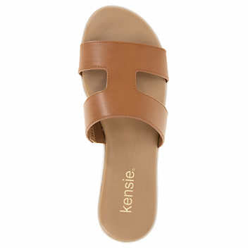 Kensie Ladies' Size 8, Elena H Band Sandal, Cognac (Tan)
