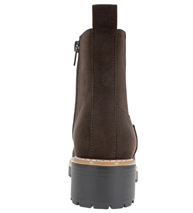 Kensie Kayla Ladies' Size 6.5, Chelsea Faux Suede Boot, Brown, Grade A