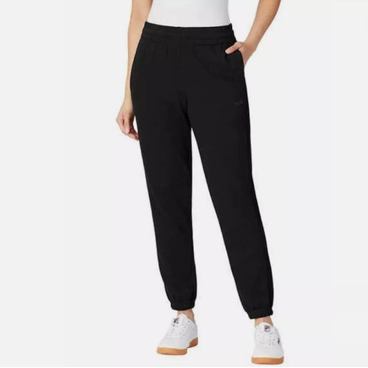 FILA Ladies' Size Small French Terry Jogger Pants Sweatpants, Black