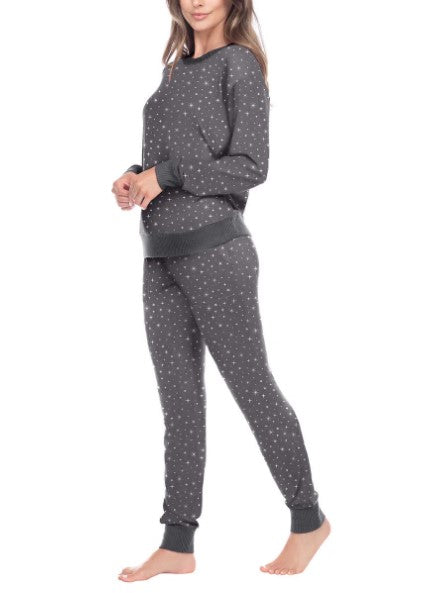 Honeydew Ladies' Size Small (4-6), 2-PC Pajama Set, Drizzle Star (Gray)