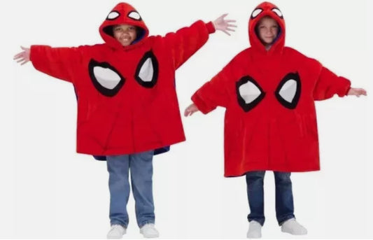 Spiderman Wayy Big Oversized Fleece Lined Hoodie One-Size - Youth Kids 4-10 NWOT