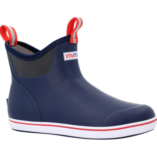 XTRATUF Men's Size 8, Waterproof Ankle Deck Boot, Navy Blue, New in Box