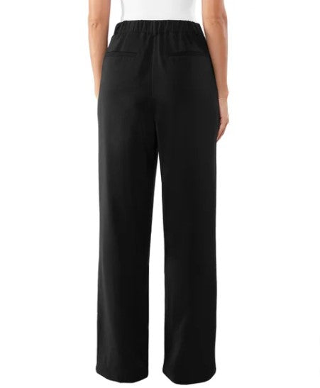 Matty M Ladies' Size Medium (8-10) Wide Leg Essential Trouser, Black