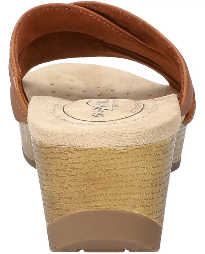 Easy Works by Easy Street Women's 8 WW, Ren Slip-Resistant Sandals, Tan