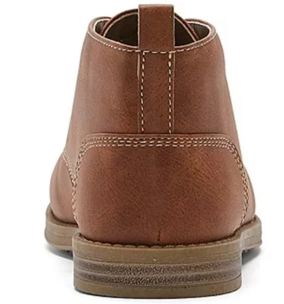 Thereabouts Chukka Boots Kids Size 5, Mason Flat Heel Lace Up, Cognac (NO BOX)
