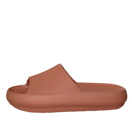 32 Degrees Women's Size Medium (7.5-8.5) Cushion Slide Shower Sandal, Orange, Customer Return