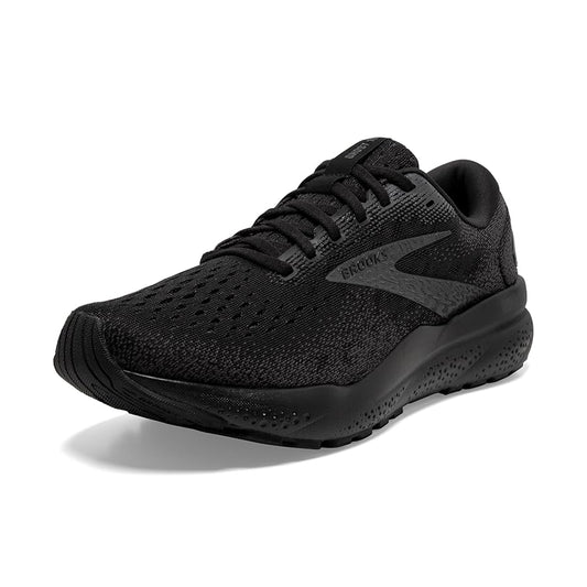 Brooks Ladies' Size 6.5 Ghost 16 Run & Walk, Neutral Shoes, Black/Black/Ebony