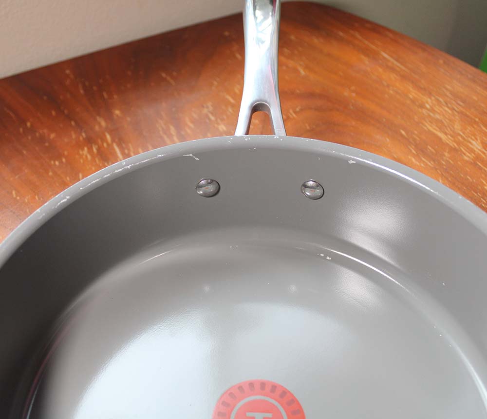 T-fal Excellence Ceramic Non-Stick 3.25-qt Covered Sautepan, Blue, Pre-owned