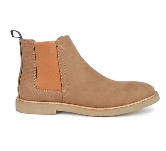 Vance Co Men's Size 10.5, Marshon Tru Comfort Pull-on Ankle Chelsea Boots, Tan