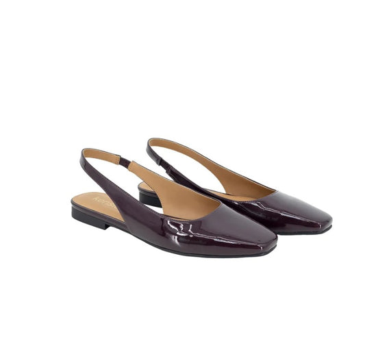 Kensie Women's Size 10, Felice Dress Shoes Slingback Flats , Red (Burgundy)
