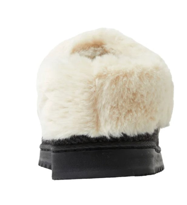 Dearfoams Ladies' Size Medium (7/8) Memory Foam Slippers, Black, Customer Return