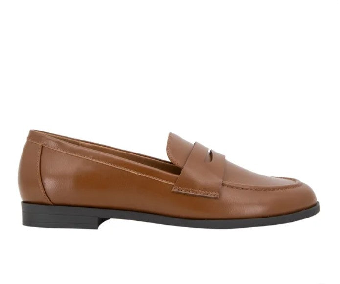 Kensie Ladies' Size 10 Penny Loafers Shoes, Cognac, Customer Return