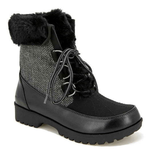 JBU by Jambu Ladies' Size 9, Mid-Calf Winter Boot, Black Herringbone, Customer Return