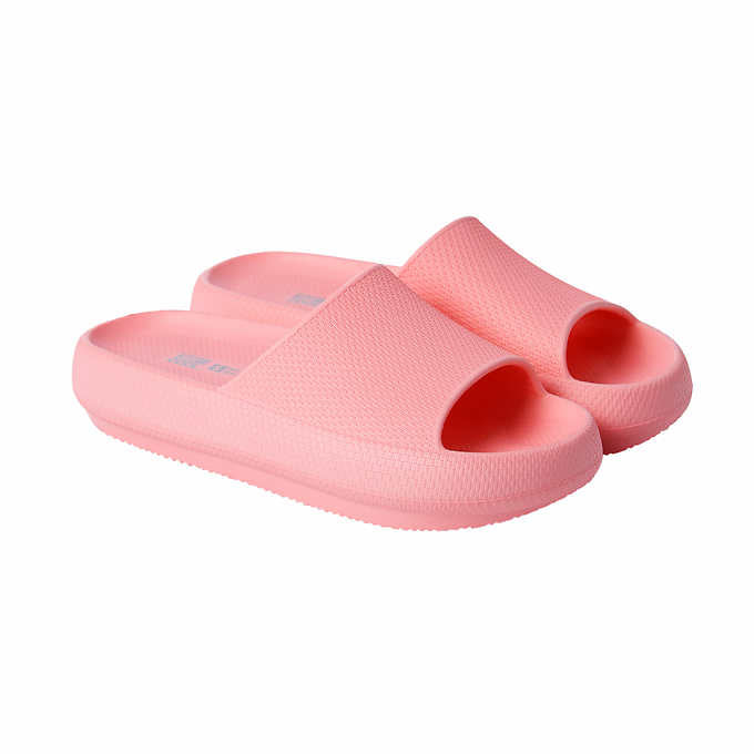 32 Degrees Women's Size X-Large (11-12) Cushion Slide Shower Sandal, Pink, Customer Return