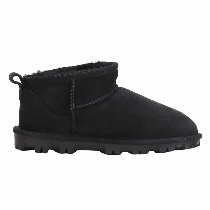 Kirkland Signature Kids Size 12 Shearling Ankle Boot, Black, New Ships without Box