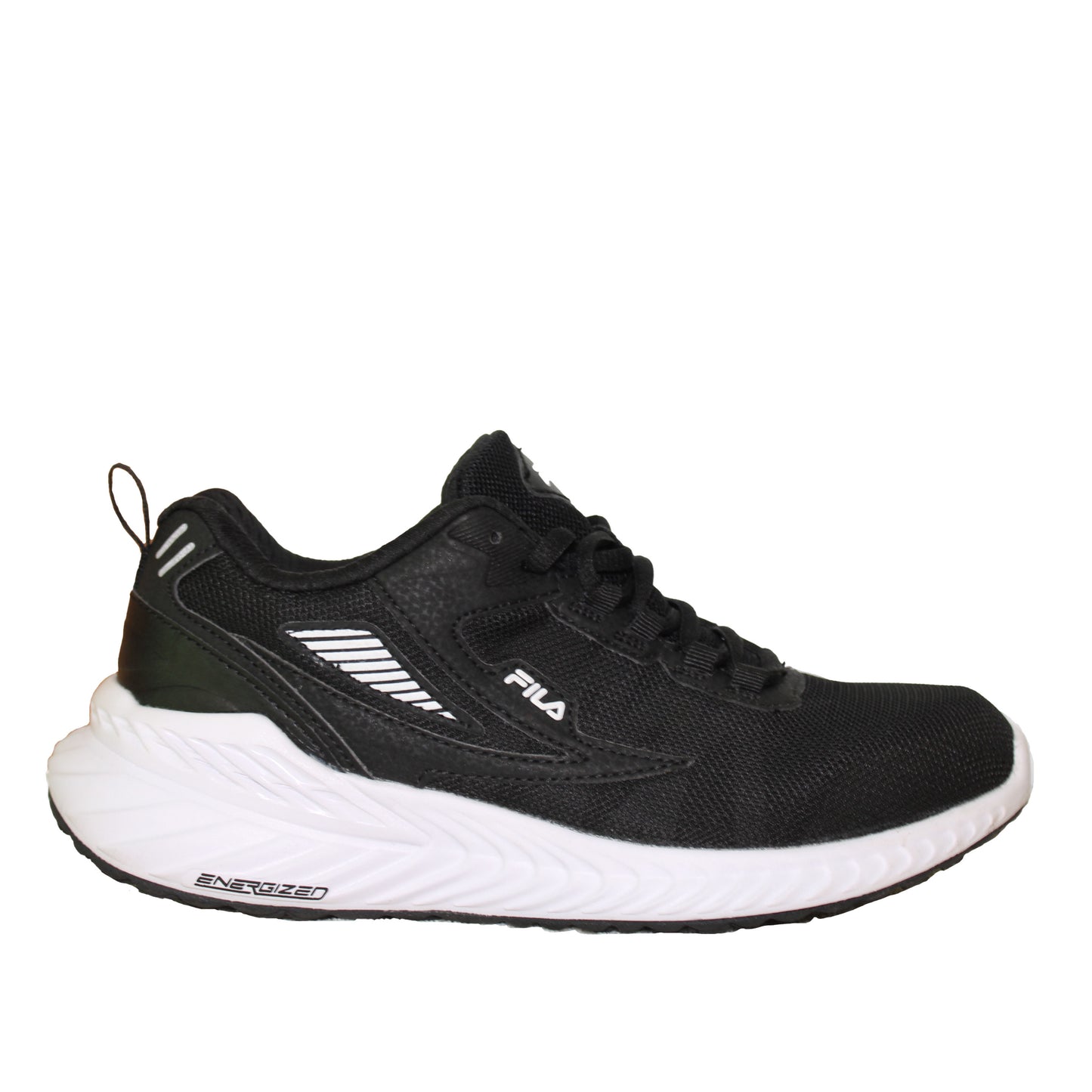 Fila Trazoros Ladies' Size 8, Lace-up Athletic Shoes, Black - White, Customer Return