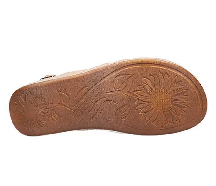 Easy Street Women Size 8.5 Wide, Kehlani Slingback Comfort Sandals, Tan
