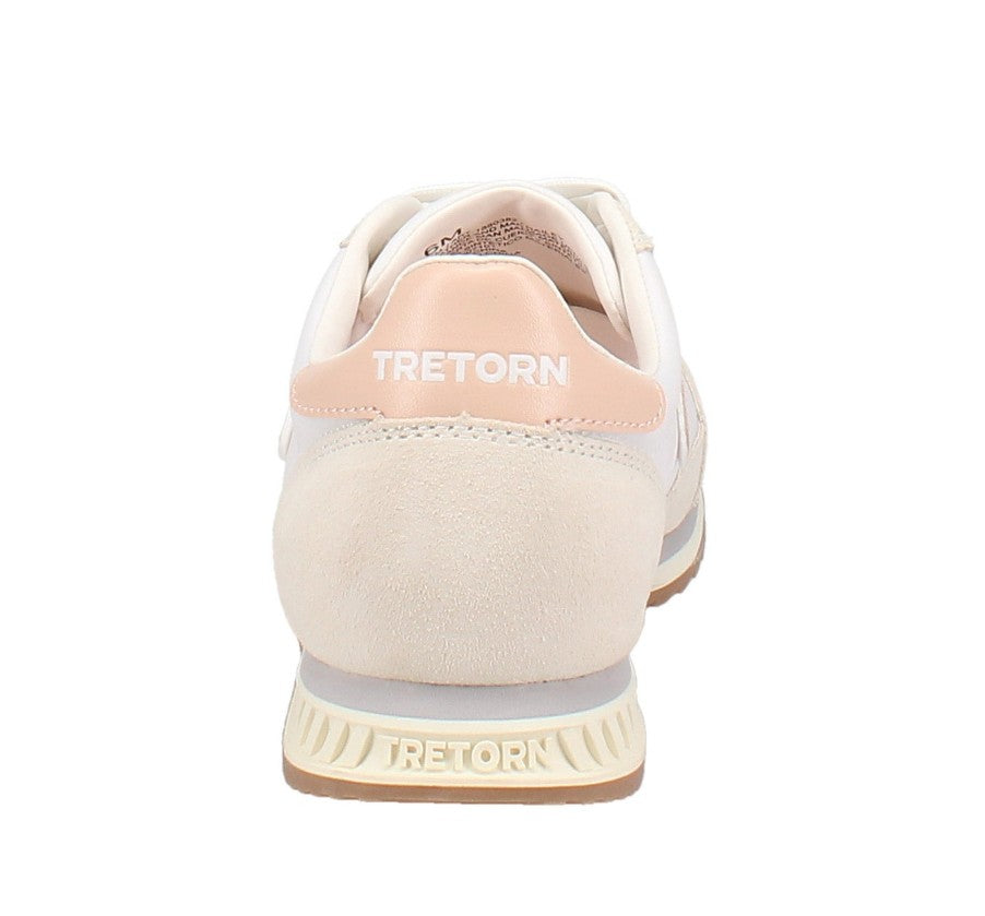 Tretorn Ladies' Size 7, Hailey Lace-Up Jogger Sneakers Shoes, White Pink