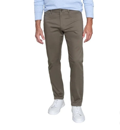 English Laundry Men's Size 32 x 30 4-Way Stretch Straight Fit Pants, Tan