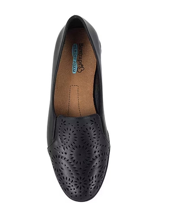Baretraps Amry Women's Size 7.5, Perforated Loafers Slip-On Shoes, Black