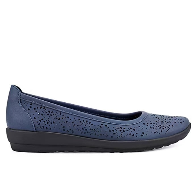 Easy Spirit Alessia Womens Size 8.5 W, Slip-On Ballet Flats Shoes, Dark Blue
