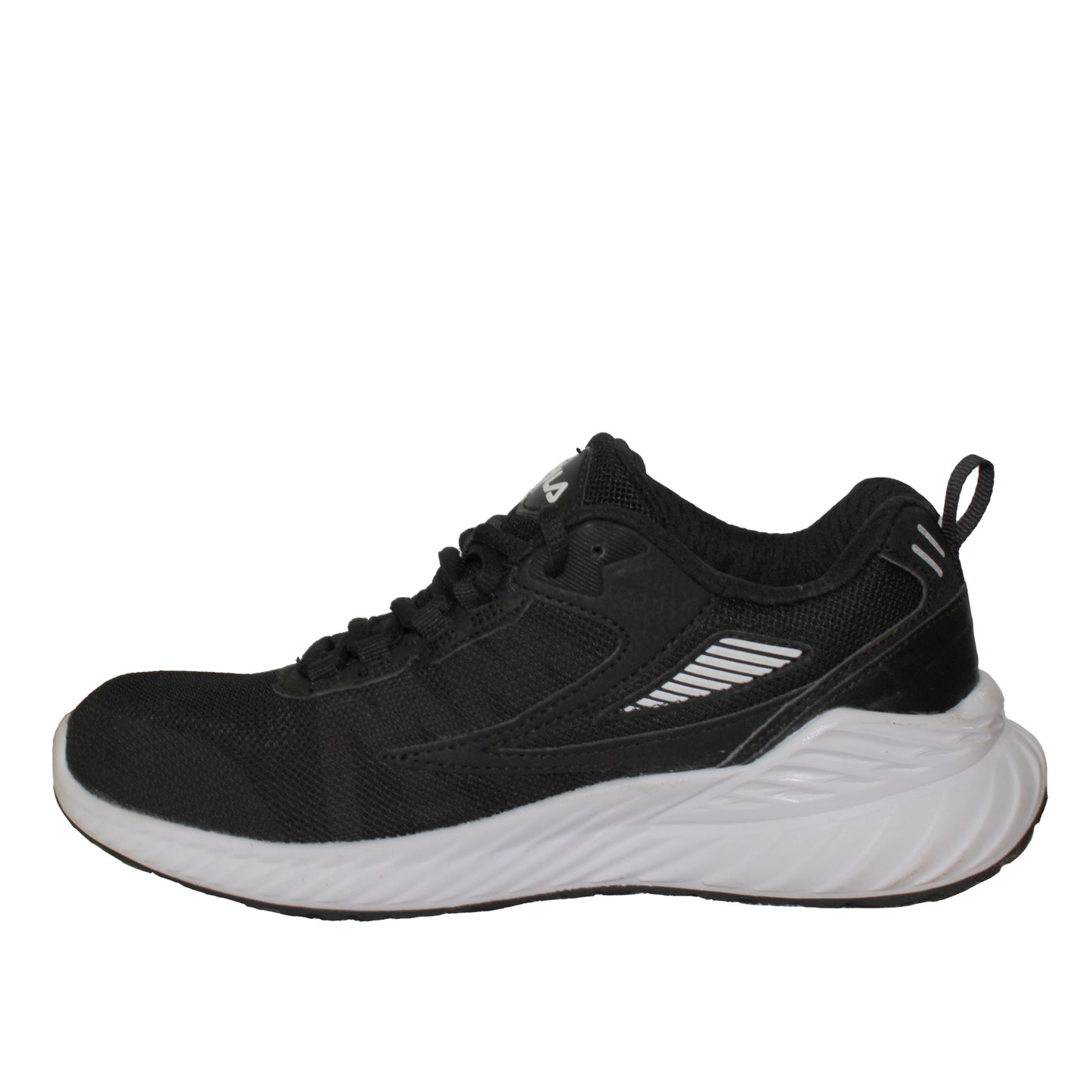 Fila Trazoros Ladies' Size 8, Lace-up Athletic Shoes, Black - White, Customer Return