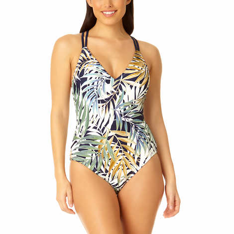 Hurley Ladies' Size XS, One-Piece Swimsuit, UPF 50+, Cayman Palms